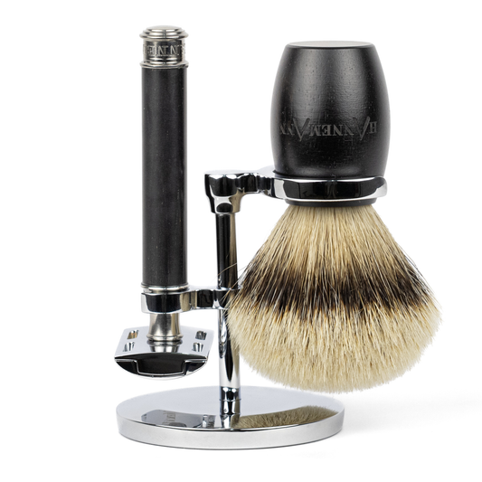 Premium Rasier-Set "Erich" Ebenholz