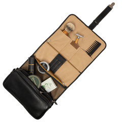 Hannemann Kulturtasche Lederich schwarz