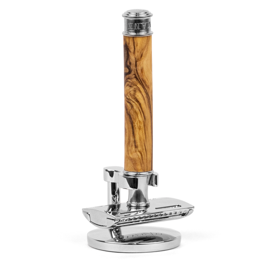 Premium Rasierhobel "Erich" inkl. Ständer Olivenholz