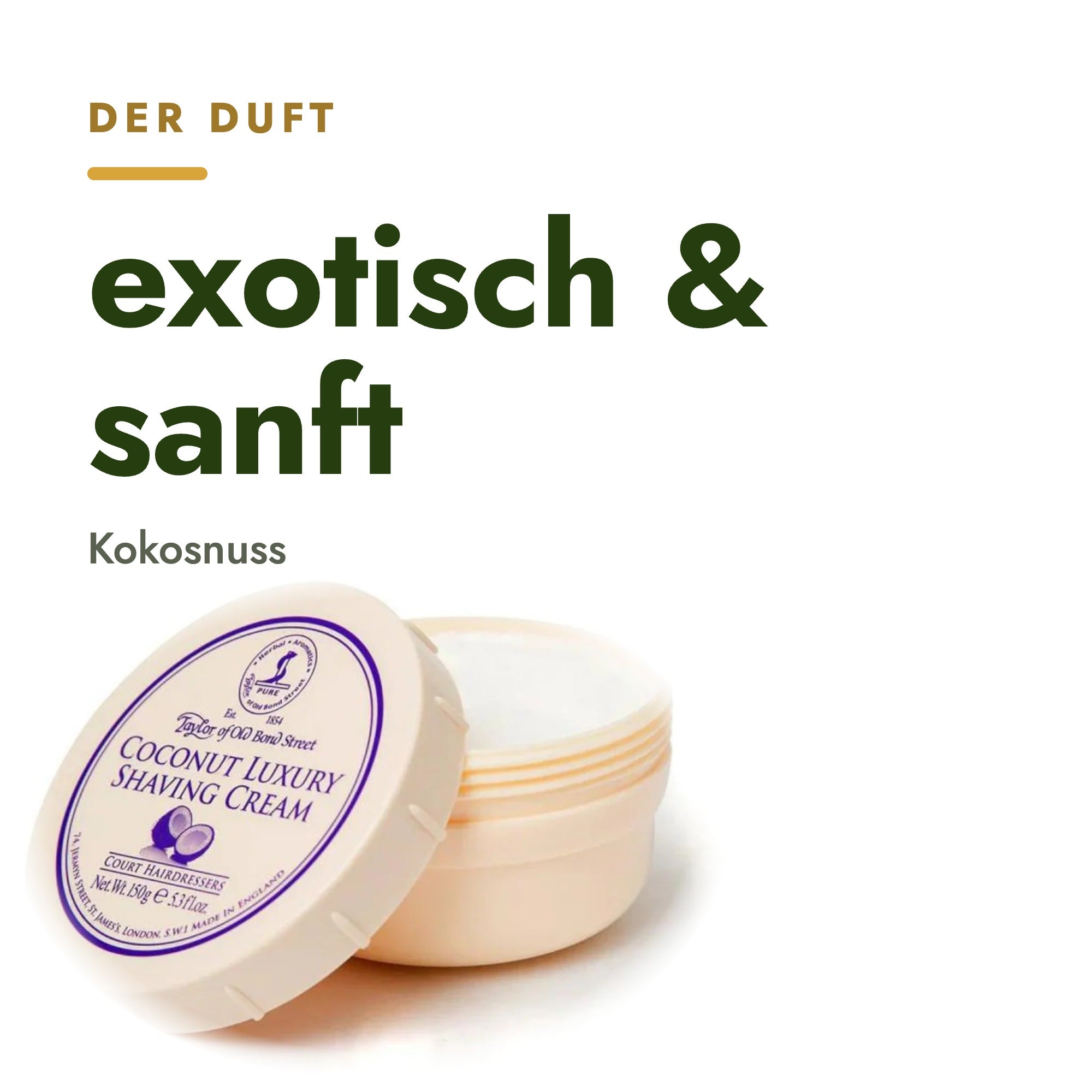 Duft von Coconut Shaving Cream: exotisch & sanft – Kokosnuss