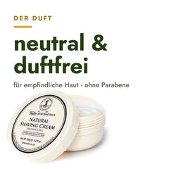 Natural Shaving Cream: neutral & duftfrei – für empfindliche Haut, ohne Parabene