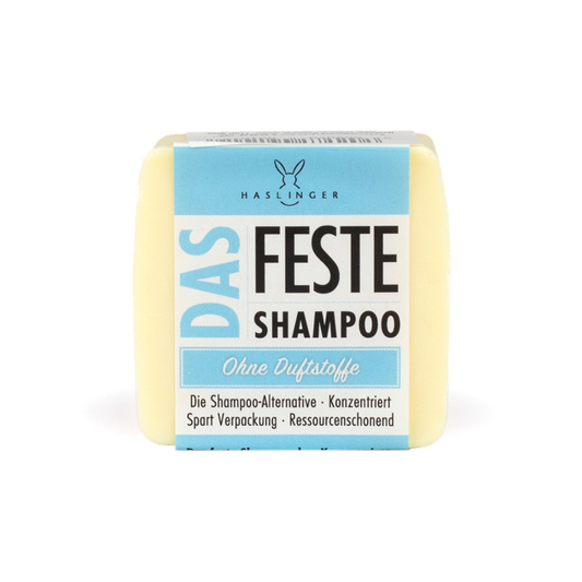 Das feste Shampoo ohne Duftstoffe