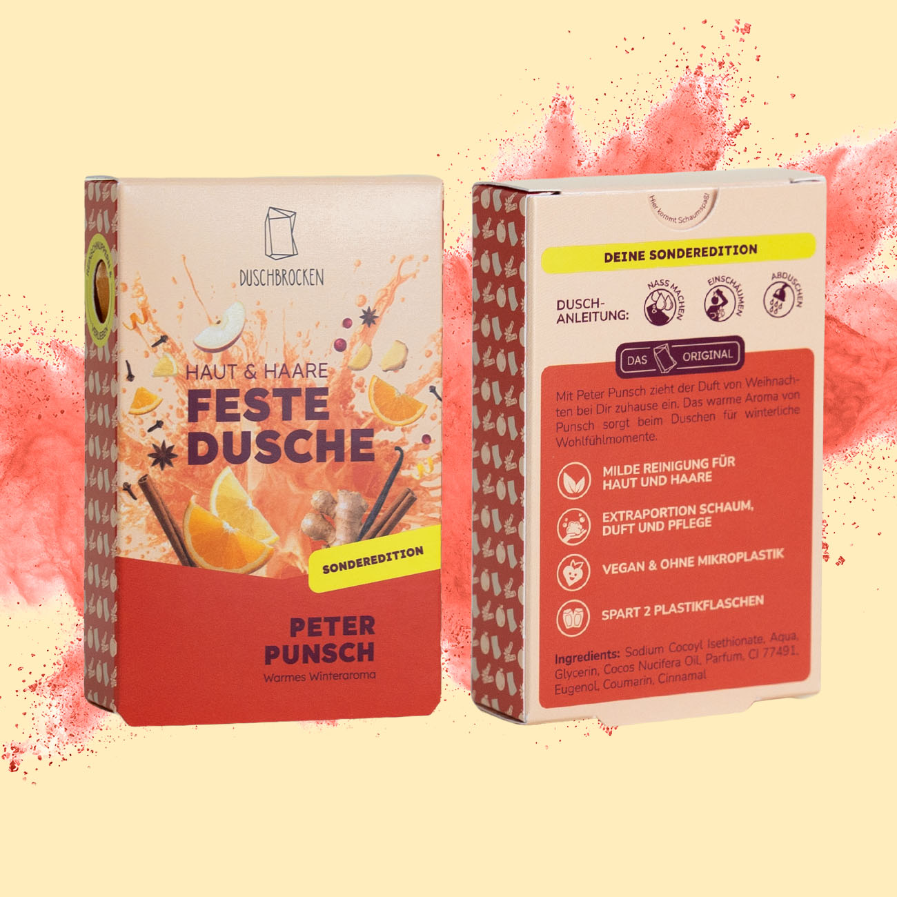 Duschbrocken Peter Punsch mit Verpackung