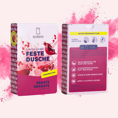 Duschbrocken Renate Granate mit Verpackung