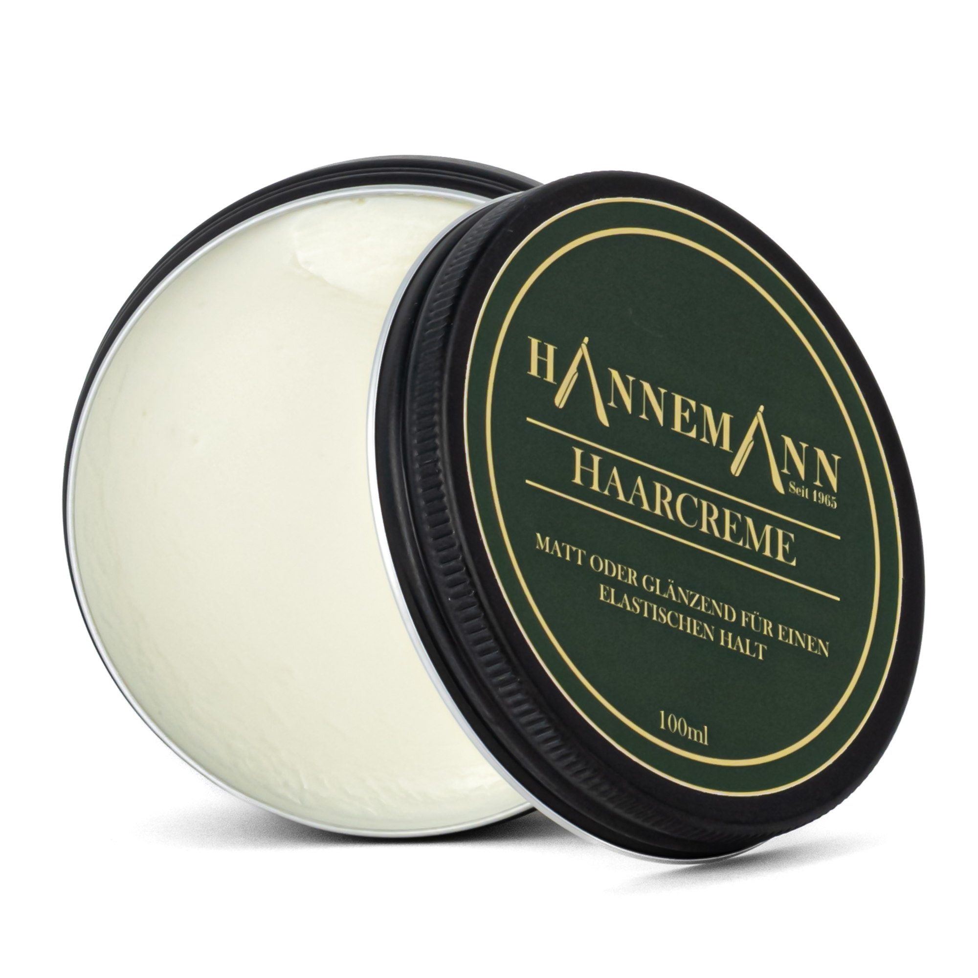 Hannemann Haarcreme Dose geöffnet