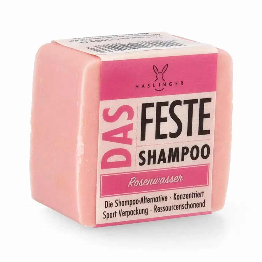 Das feste Shampoo Rosenwasser