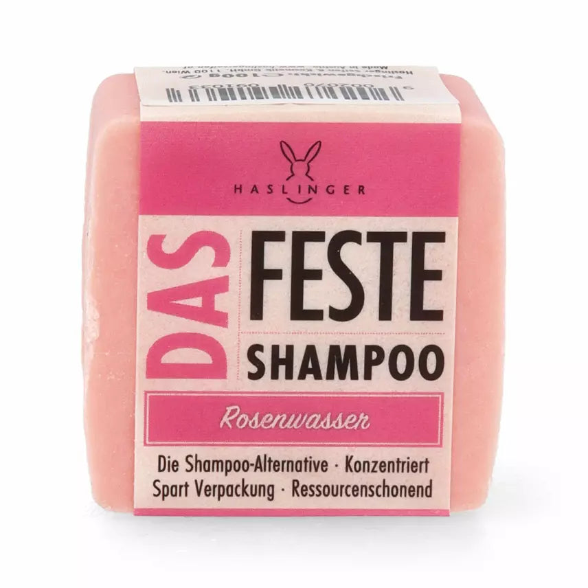 Das feste Shampoo Rosenwasser