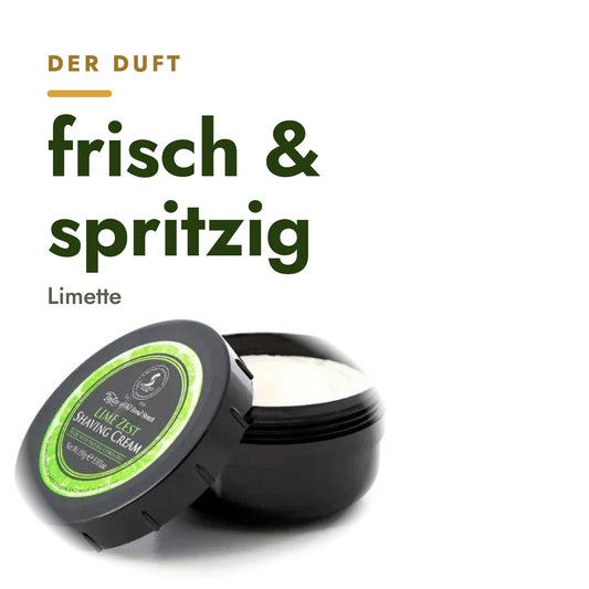 Duft von Lime Zest Shaving Cream: frisch & spritzig – Limette
